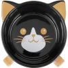 Frisco Cat Face Elevated Bamboo Non-Skid Ceramic Cat Bowl, Black, 1 Cups