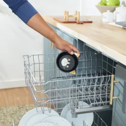 Frisco Cat Face Elevated Bamboo Non-Skid Ceramic Cat Bowl, Black, 1 Cups -Frisco Shop 363383 PT6. AC SS1800 V1657657267