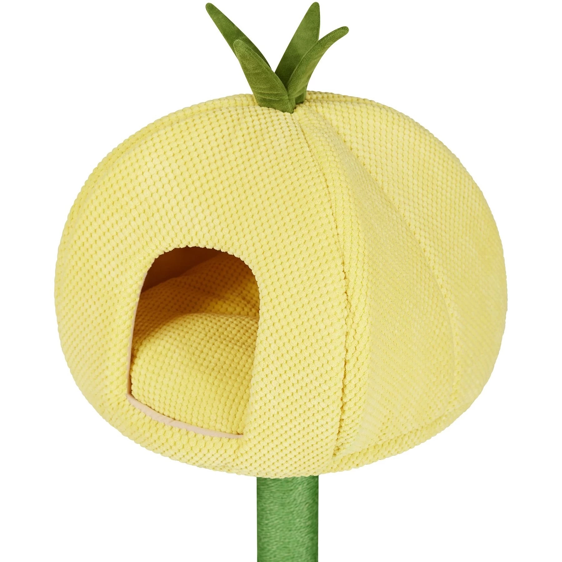 Frisco Pineapple 33.5" Plush Cat Scratching Post And Condo 3 Frisco Pineapple 33.5" Plush Cat Scratching Post And Condo - Image 3