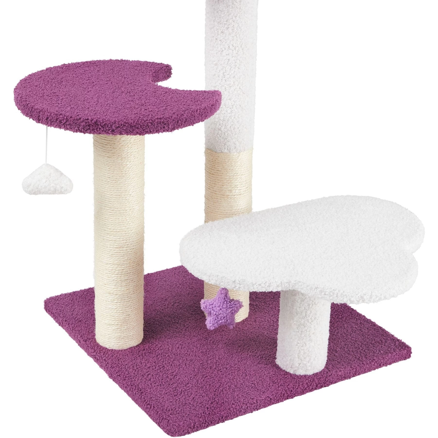 Frisco Star, Moon And Cloud 25" Plush Cat Tree 4 Frisco Star, Moon And Cloud 25" Plush Cat Tree - Image 4