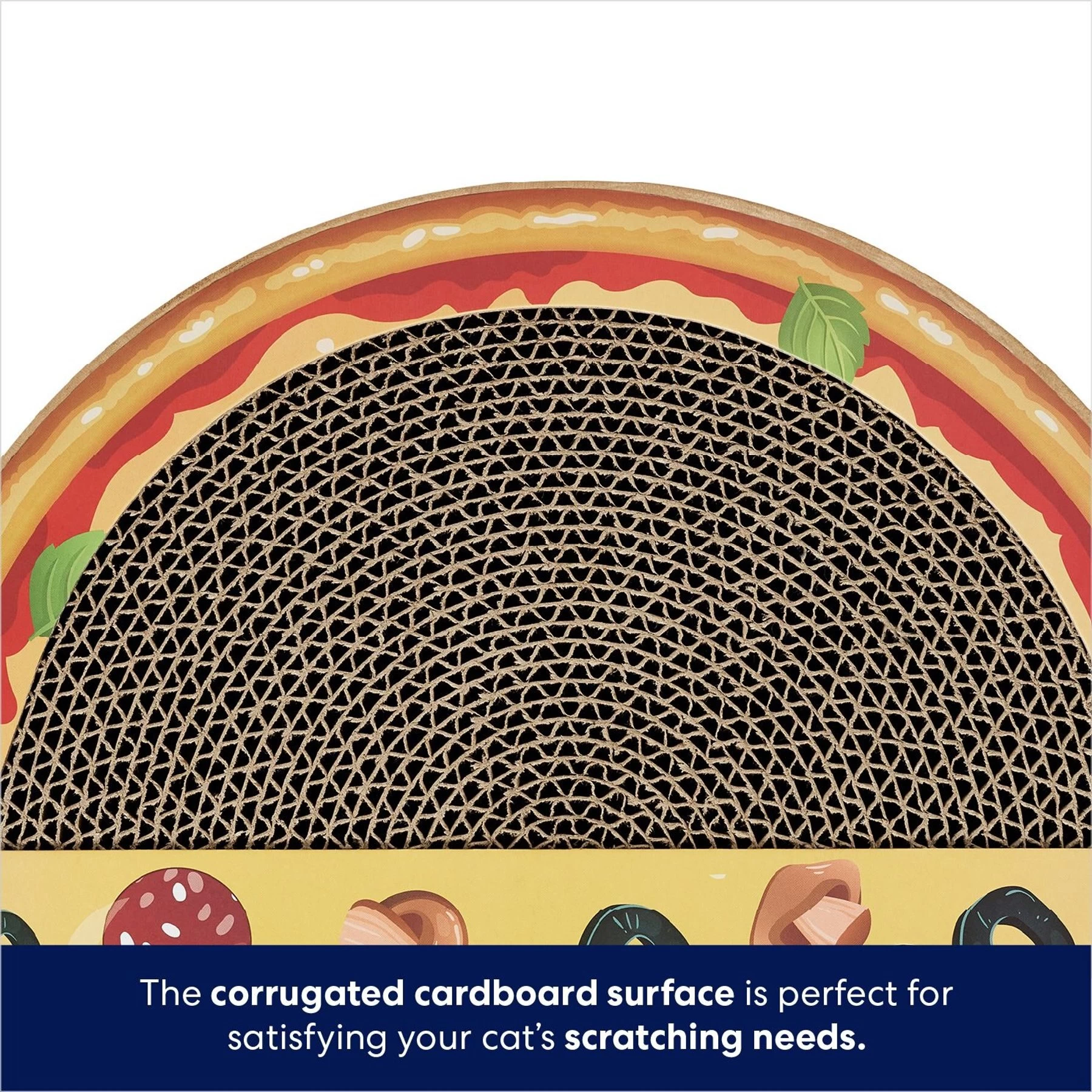 Frisco Interactive Maze & Scratch Cardboard Cat Toy With Catnip, Pizza 4 Frisco Interactive Maze & Scratch Cardboard Cat Toy With Catnip, Pizza - Image 4