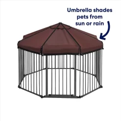 Frisco Outdoor Galvanized Steel 8-Panel Configurable Gate And Playpen With Oxford Roof 11 Frisco Outdoor Galvanized Steel 8-Panel Configurable Gate And Playpen With Oxford Roof -Frisco Shop 507086 PT2. AC SS1800 V1669212042