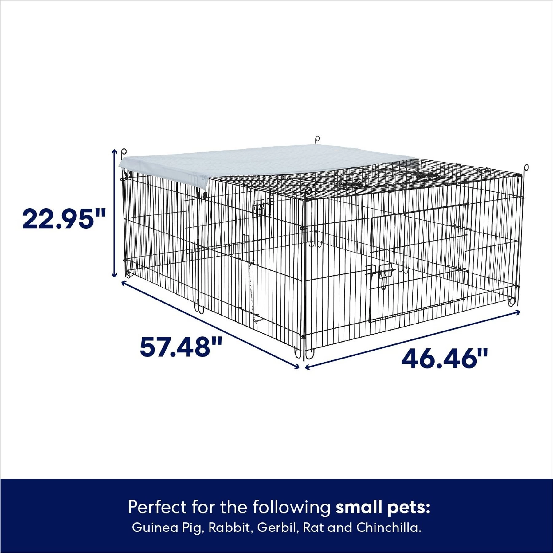 Frisco Portable Outdoor Small Pet Cage (with Cover) 2 Frisco Portable Outdoor Small Pet Cage (with Cover) - Image 2