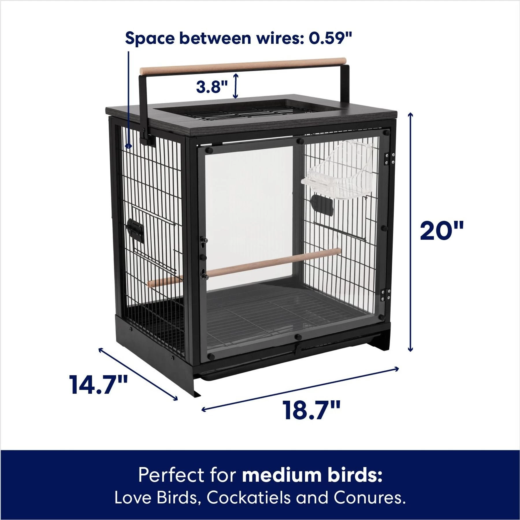 Frisco Sweet Retreat Pet Bird Carrier 2 Frisco Sweet Retreat Pet Bird Carrier - Image 2