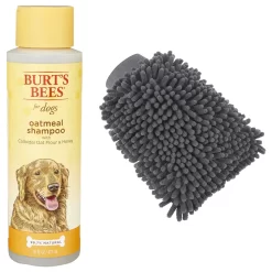 Burt's Bees Oatmeal With Colloidal Oat Flour & Honey Dog Shampoo & Frisco Microfiber Grooming Glove