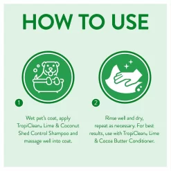 TropiClean Lime & Coconut Deshedding Dog Shampoo & Frisco Shedding Rake Dog & Cat Brush -Frisco Shop 575102 PT4. AC SS1800 V1657660396