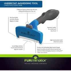 FURminator Long Hair Dog Deshedding Tool & Frisco Shed Reducing Waterless Grooming Wipes For Dogs & Cats, 50 Count -Frisco Shop 575134 PT4. AC SS1800 V1657660396