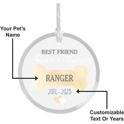 Frisco "Best Friend" Round Shaped Personalized Ornament -Frisco Shop 582606 PT4. AC SS1800 V1697131930