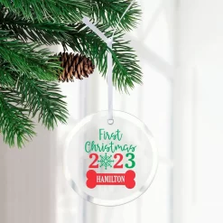 Frisco "First Christmas" Round Shaped Personalized Ornament -Frisco Shop 582622 PT2. AC SS1800 V1697131930
