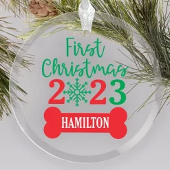 Frisco "First Christmas" Round Shaped Personalized Ornament -Frisco Shop 582622 PT5. AC SS1800 V1697131931