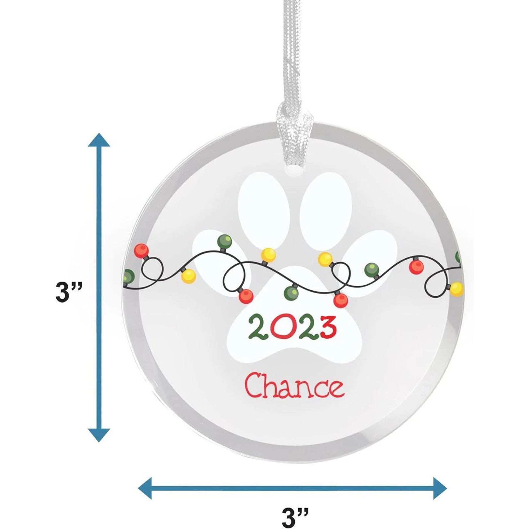 Frisco "Holiday Lights" Round Shaped Personalized Ornament 2 Frisco "Holiday Lights" Round Shaped Personalized Ornament - Image 2