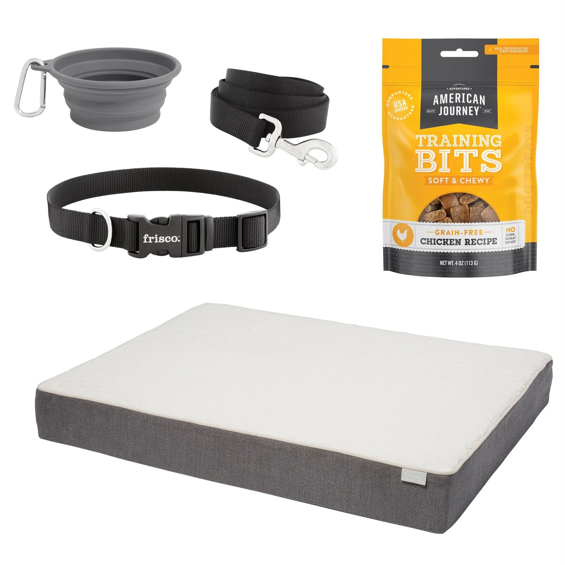 Frisco Solid Nylon Dog Leash + 4 Items 1 Frisco Solid Nylon Dog Leash + 4 Items