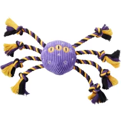 Frisco Halloween Magical Spider Plush With Rope Squeaky Dog Toy