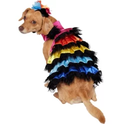 Frisco Ruffle Party Dog & Cat Dress + Headpiece -Frisco Shop 707350 PT3. AC SS1800 V1689278371
