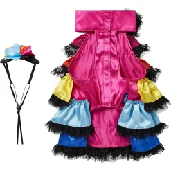 Frisco Ruffle Party Dog & Cat Dress + Headpiece -Frisco Shop 707350 PT5. AC SS1800 V1689355422