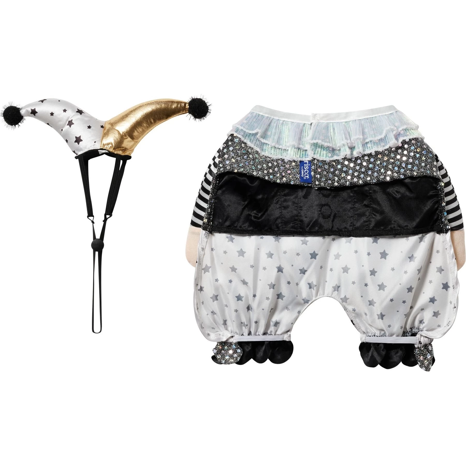 Frisco Front Walking Glitter Clown Dog & Cat Costume 6 Frisco Front Walking Glitter Clown Dog & Cat Costume - Image 6