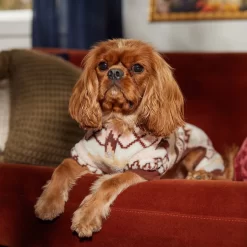 Frisco Fairisle Cozy Plush Fleece Dog & Cat PJs, Cream -Frisco Shop 719006 PT7. AC SS1800 V1692376367