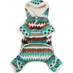 Frisco Fairisle Cozy Plush Fleece Dog & Cat PJs, Green -Frisco Shop 719054 PT5. AC SS1800 V1692720277