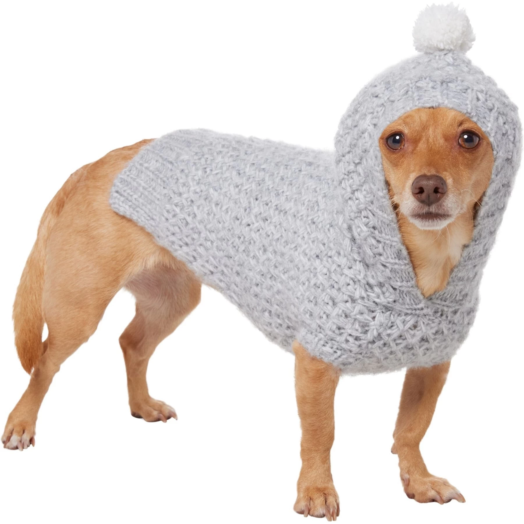 Frisco Heathered Chunky Dog & Cat Hooded Sweater 3 Frisco Heathered Chunky Dog & Cat Hooded Sweater - Image 3