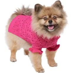 Frisco Ruffle Knit Pointelle Dog & Cat Turtleneck Sweater -Frisco Shop 720646 PT2. AC SS1800 V1703194381