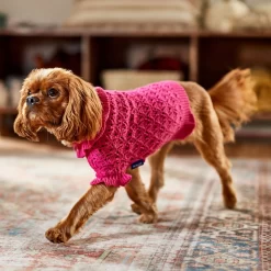 Frisco Ruffle Knit Pointelle Dog & Cat Turtleneck Sweater -Frisco Shop 720646 PT7. AC SS1800 V1692379033