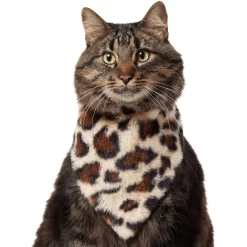 Frisco Leopard Faux Fur Dog & Cat Bandana