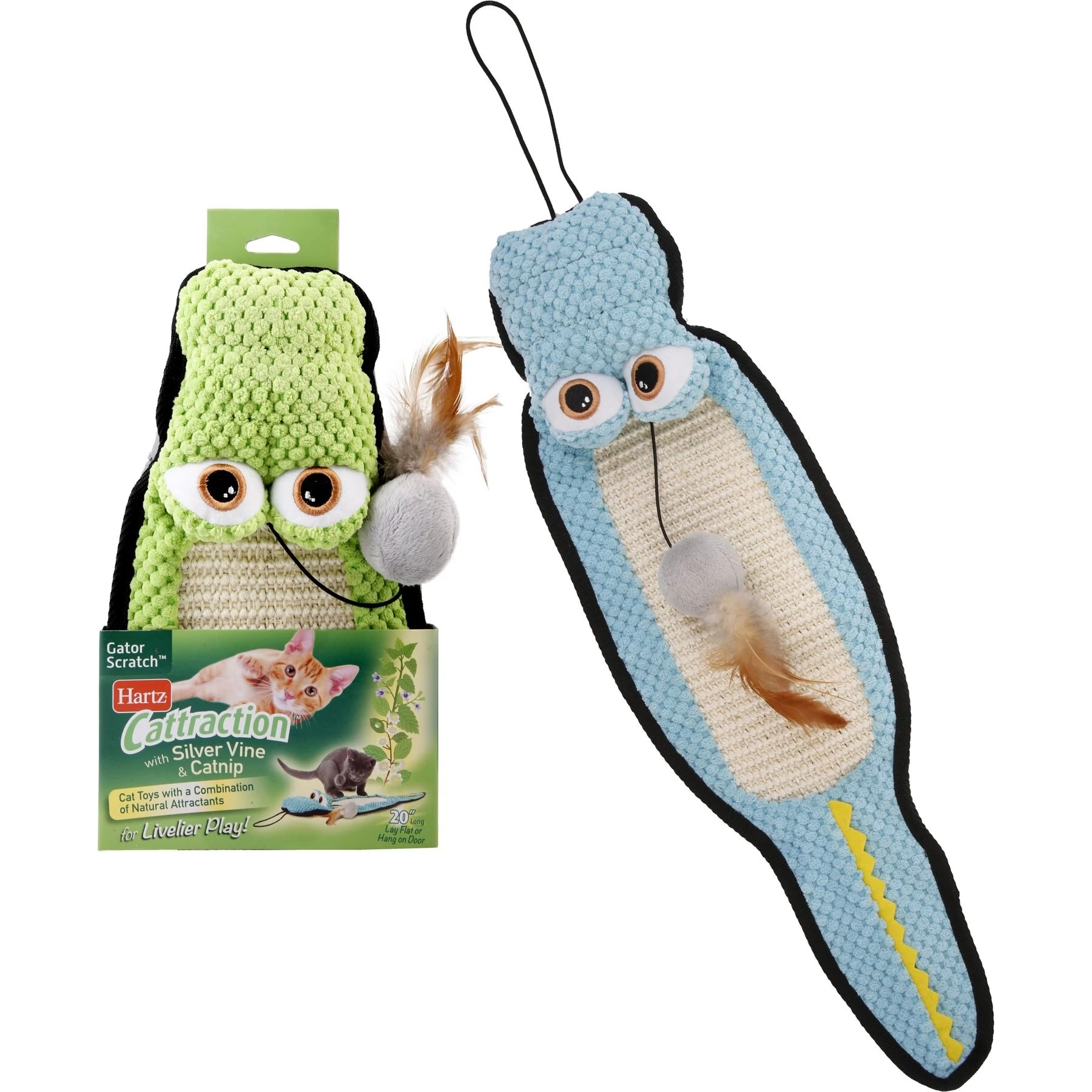 Frisco Natural Catnip & Hartz Cattraction Silver Vine & Catnip Gator Cat Scratcher Toy, Color Varies 6 Frisco Natural Catnip & Hartz Cattraction Silver Vine & Catnip Gator Cat Scratcher Toy, Color Varies - Image 6