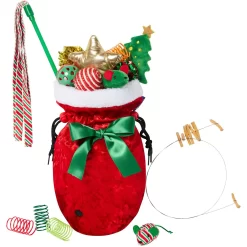 Frisco Holiday Cozy Christmas Sack Variety Pack Cat Toy With Catnip