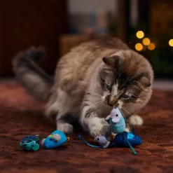 Frisco Holiday Festive Arctic Blues Mice Plush Cat Toy With Catnip -Frisco Shop 740070 PT3. AC SS1800 V1694813159