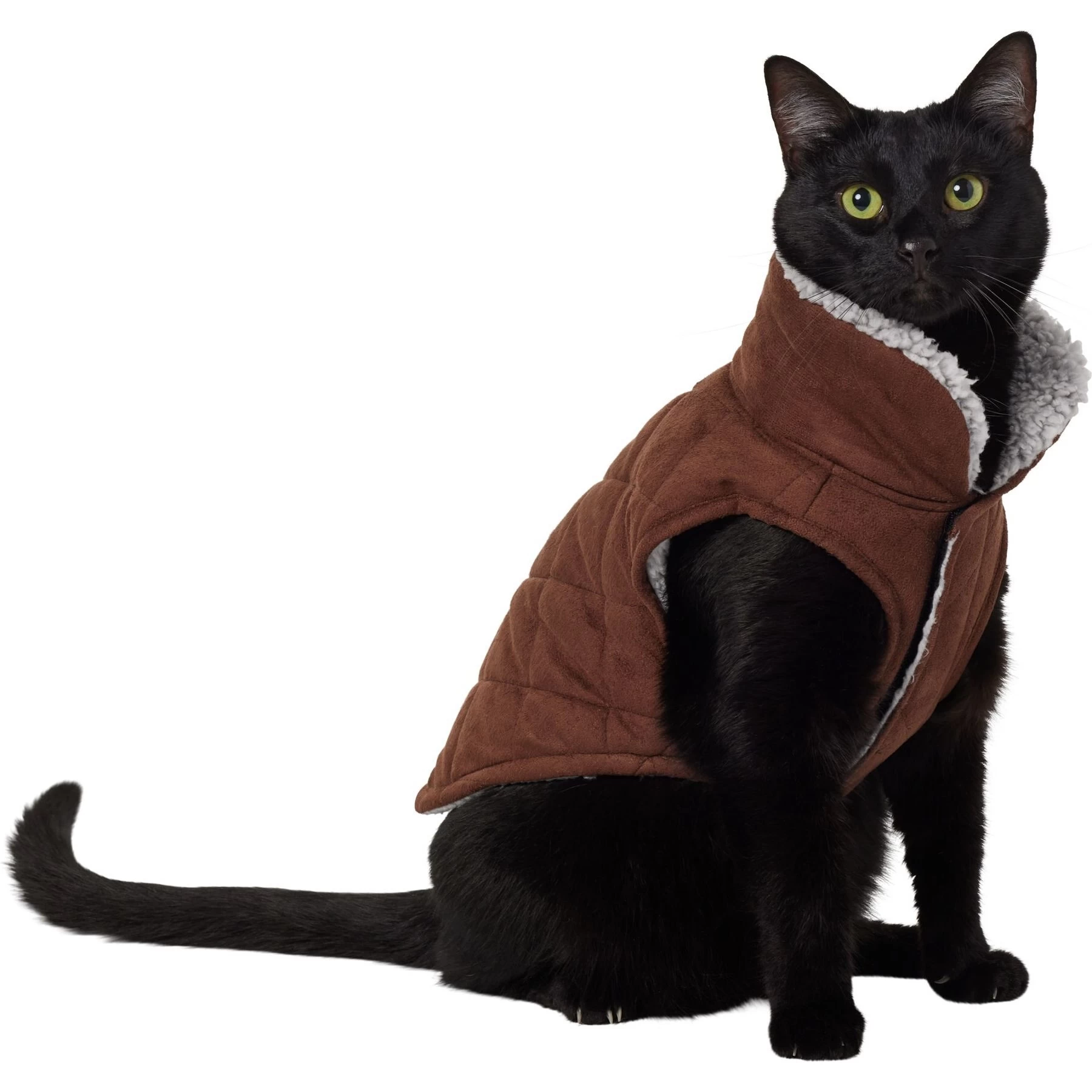 Frisco Medium Weight Quilted Dog & Cat Coat With Cozy Sherpa Lining 1 Frisco Medium Weight Quilted Dog & Cat Coat With Cozy Sherpa Lining