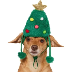 Frisco Christmas Tree Faux Fur Dog & Cat Hat -Frisco Shop 745582 PT2. AC SS1800 V1694801957