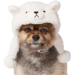Frisco Plush Polar Bear Dog & Cat Hat -Frisco Shop 745614 PT2. AC SS1800 V1694802014