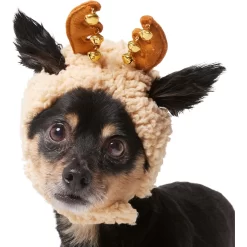 Frisco Sherpa Reindeer Dog & Cat Hat With Bells -Frisco Shop 745646 PT2. AC SS1800 V1694800749