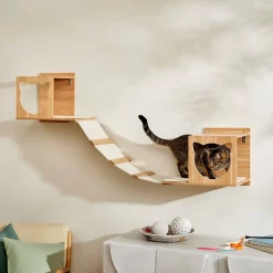 Frisco Cushioned Wall Mounted Cat Wall Shelf & Frisco Cat Silhouette With Bridge Wall Mounted Cat Wall Shelves -Frisco Shop 785550 PT5. AC SS1800 V1677600274