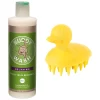 Buddy Wash Relaxing Green Tea & Bergamot Dog Shampoo & Conditioner & Frisco Rubber Duckie Dog & Cat Curry Brush