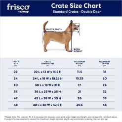 Frisco Fold & Carry Double Door Collapsible Wire Dog Crate -Frisco Shop 88789 PT2. AC SS1800 V1667228179