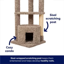 Frisco 64-in Real Carpet Wooden Cat Tree And Condo -Frisco Shop 914950 PT2. AC SS1800 V1697733055