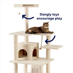 Frisco 62-in Faux Fur Cat Tree & Condo -Frisco Shop 92259 PT2. AC SS1800 V1667228962