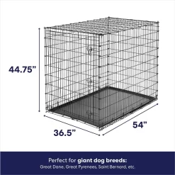 Frisco Heavy Duty Single Door Wire Dog Crate & MidWest Quiet Time Fleece Dog Crate Mat -Frisco Shop 933510 PT2. AC SS1800 V1692304490