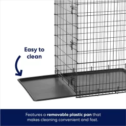Frisco Heavy Duty Single Door Wire Dog Crate & MidWest Quiet Time Fleece Dog Crate Mat -Frisco Shop 933510 PT3. AC SS1800 V1692305569
