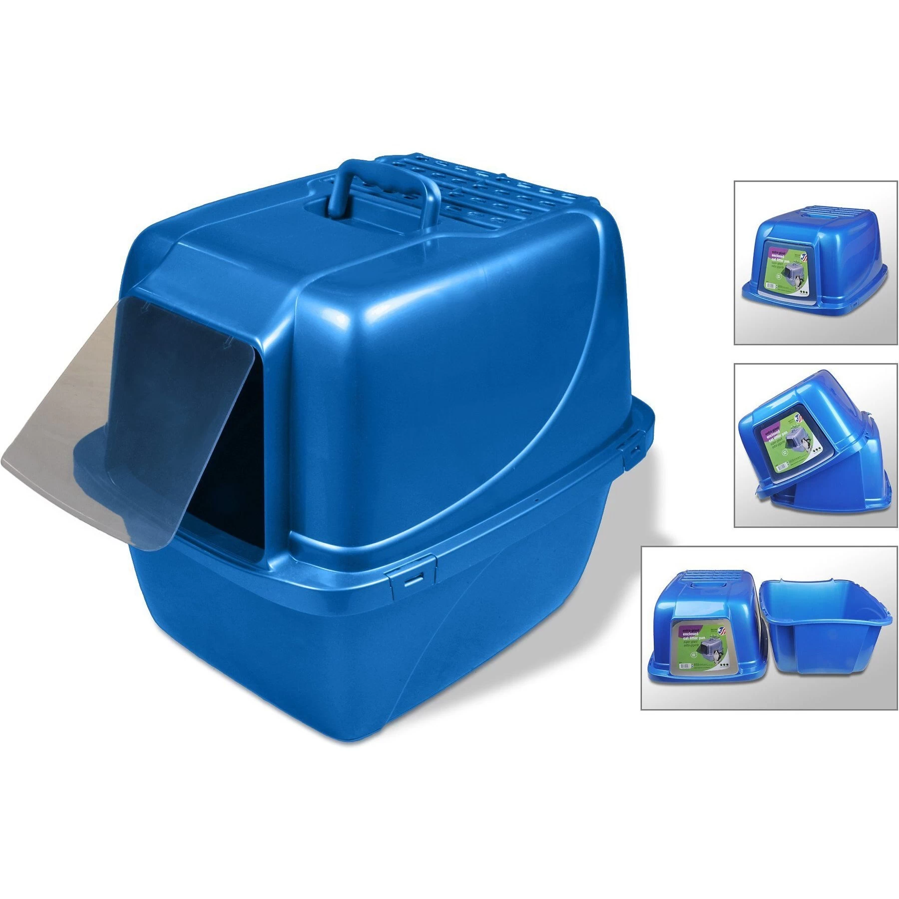 Van Ness Enclosed Cat Litter Pan & Frisco Paw Shaped Cat Litter Mat 3 Van Ness Enclosed Cat Litter Pan & Frisco Paw Shaped Cat Litter Mat - Image 3