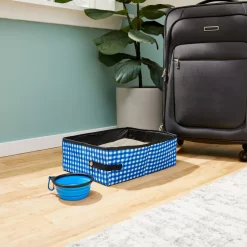 Frisco Travel Safety Dog & Cat Carrier & Pet Fit For Life Collapsible Portable Litter Box With Collapsible Bowl -Frisco Shop 947670 PT5. AC SS1800 V1693602744