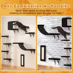 Coziwow Wall Mounted Shelves Set Cat Tree & Frisco Wooden Wall Mounted Stainless Steel Cat Feeding Station With Bowl 13 Coziwow Wall Mounted Shelves Set Cat Tree & Frisco Wooden Wall Mounted Stainless Steel Cat Feeding Station With Bowl -Frisco Shop 947694 PT4. AC SS1800 V1693600694