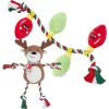 Frisco Holiday Reindeer Plush With Rope Squeaky Dog Toy & Frisco Holiday Lights Plush With Rope Squeaky Dog Toy