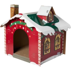 Frisco Holiday Gift Box Cardboard Cat House & Frisco Holiday Santa's Workshop Cardboard Cat House -Frisco Shop 986158 PT5. AC SS1800 V1698257735