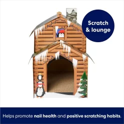 Frisco Holiday Log Cabin Cardboard Cat House & Frisco Holiday Santa's Workshop Cardboard Cat House -Frisco Shop 986198 PT3. AC SS1800 V1698257736