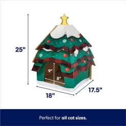Frisco Holiday Log Cabin Cardboard Cat House & Frisco Holiday Christmas Tree Cardboard Cat House -Frisco Shop 986238 PT6. AC SS1800 V1698258344